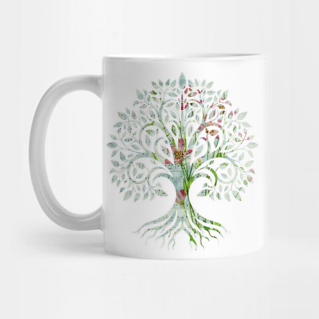 Floral Sheet Music - Tree by KayBee Gift Shop